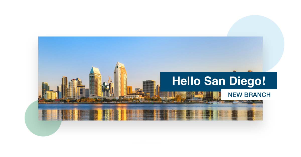 West Coast Mortgage Group – San Diego Branch Location West Coast Mortgage Group - San Diego Branch Location Aerial view of downtown San Diego, California where our San Diego Branch is located. Sun is rising over the water from Coronado, California and Imperial Beach, California.