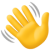 Waving "hello" hand icon